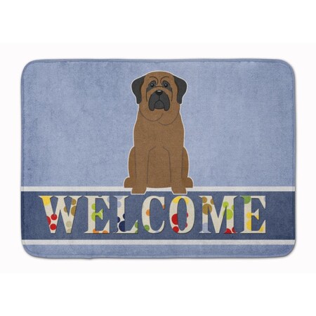 Carolines Treasures Bullmastiff Welcome Machine Washable Memory Foam Mat BB5665RUG